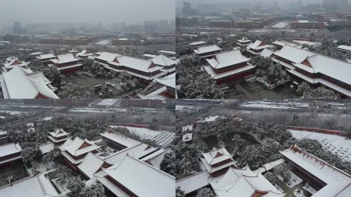 合肥市大蜀山开福寺雪景