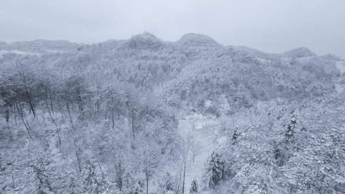 航拍山脉雪景（雪景）