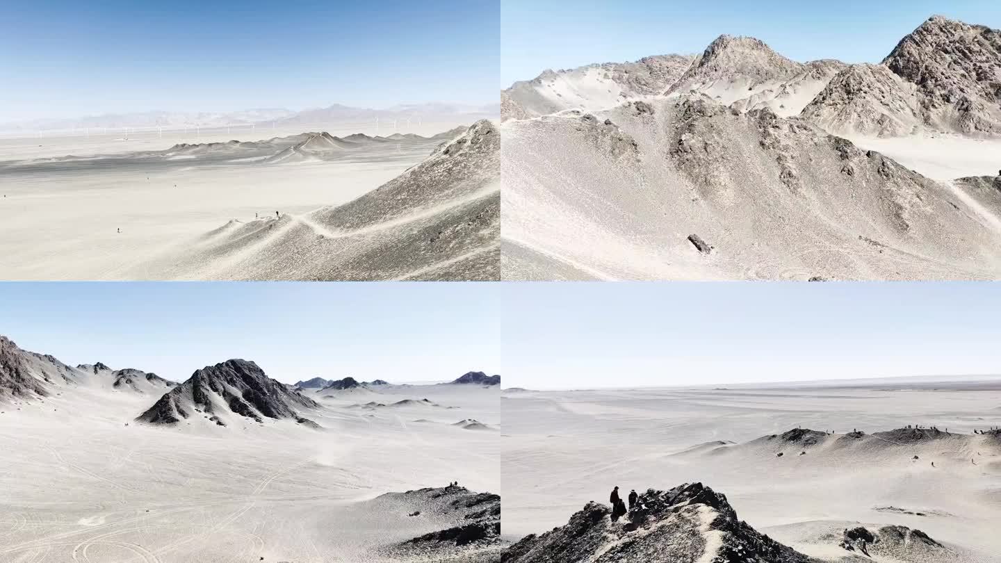 荒漠黑独山自然视频