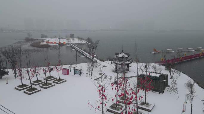 柳夜湖仙记雪景