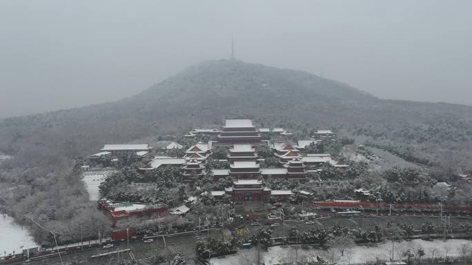 合肥市大蜀山开福寺雪景