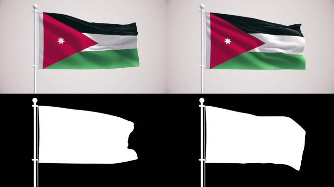 约旦国旗+阿尔法通道
