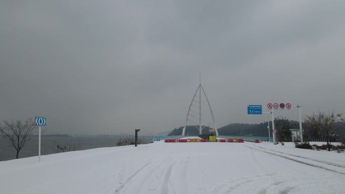 常德沾天湖大桥雪景