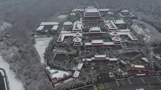 合肥市大蜀山开福寺雪景