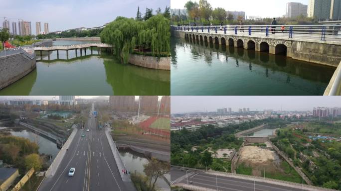 小城风光 景色航拍 淄博淄川城市景观人文