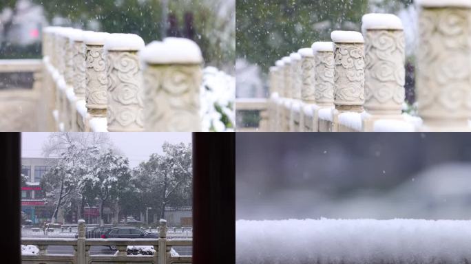 4K长沙雪景湘江沿岸雪景空镜8