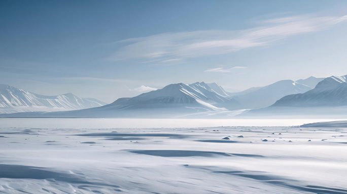 4k广阔雪地雪山景色合集