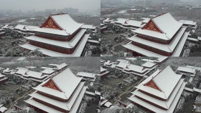 合肥市大蜀山开福寺雪景