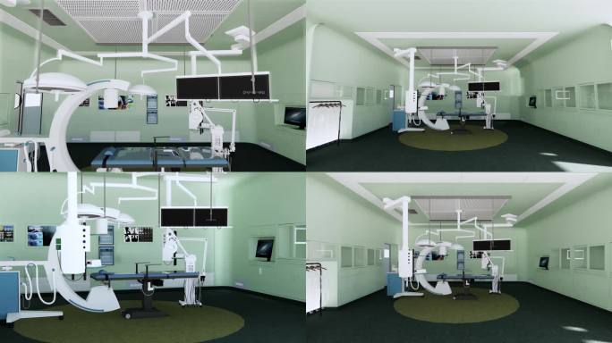 4K 手术室医疗设备场景动画