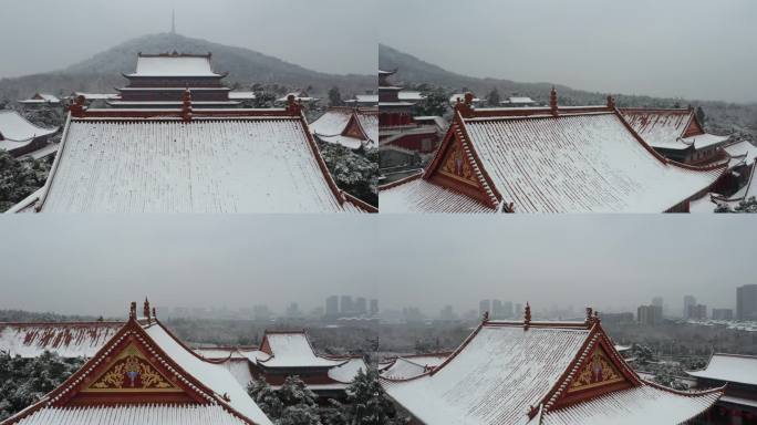 合肥市大蜀山开福寺雪景