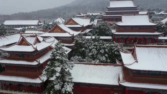 合肥市大蜀山开福寺雪景