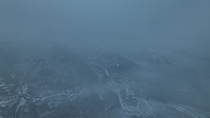 西安地标骊山森林公园景区文旅宣传雪景航拍