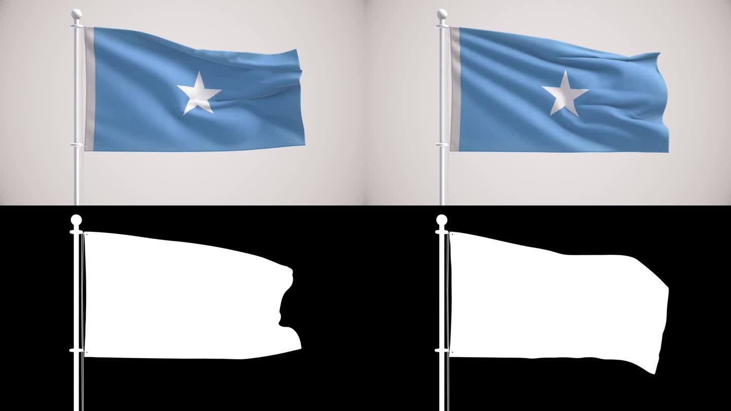 索马里国旗+阿尔法海峡