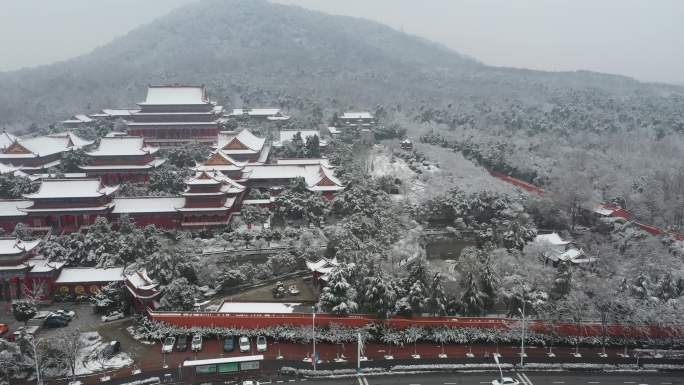 合肥市大蜀山开福寺雪景