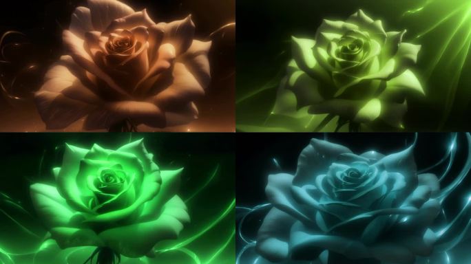 【4k原创】一朵炫酷多彩玫瑰