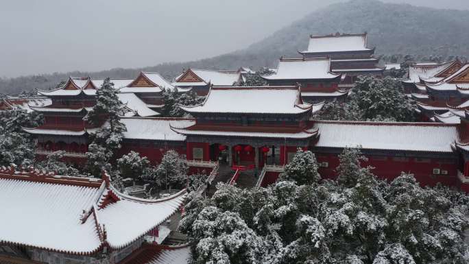 合肥市大蜀山开福寺雪景