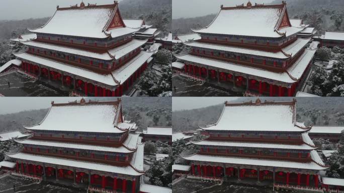 合肥市大蜀山开福寺雪景