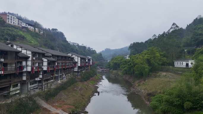 江津中山古镇航拍