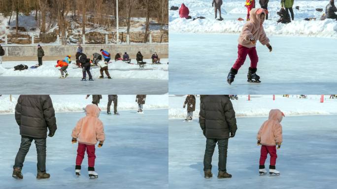 冰雪运动滑冰溜冰儿童