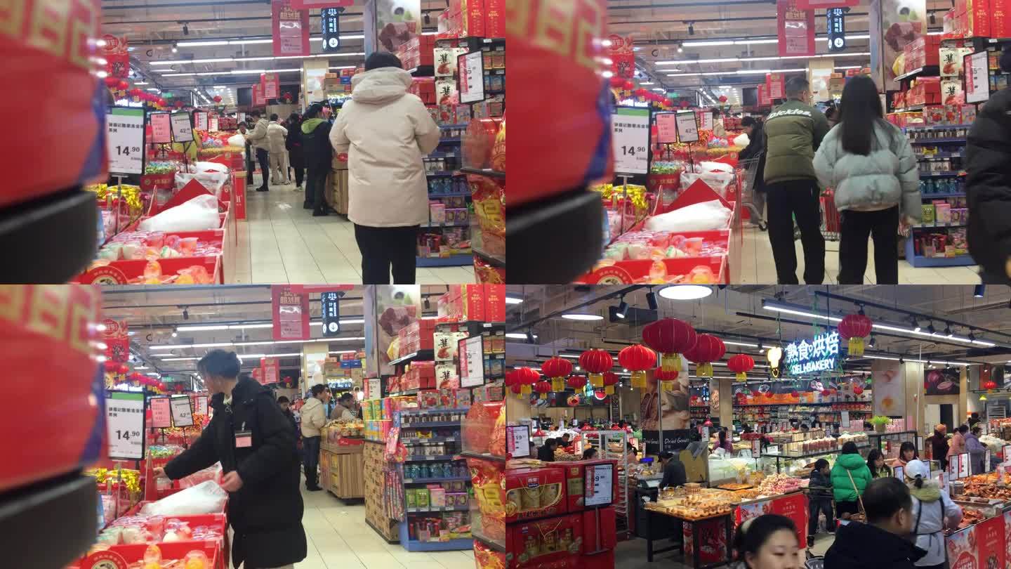 延时，春节超市生意火爆现场
