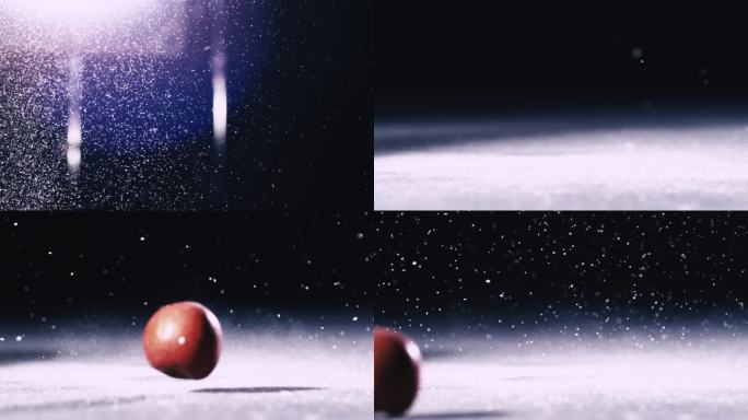 红苹果坠落过程高速摄影