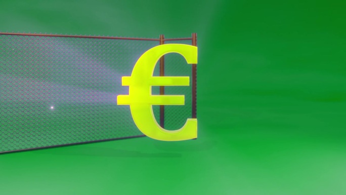 保护概念欧元3d三维立体动画金属围栏