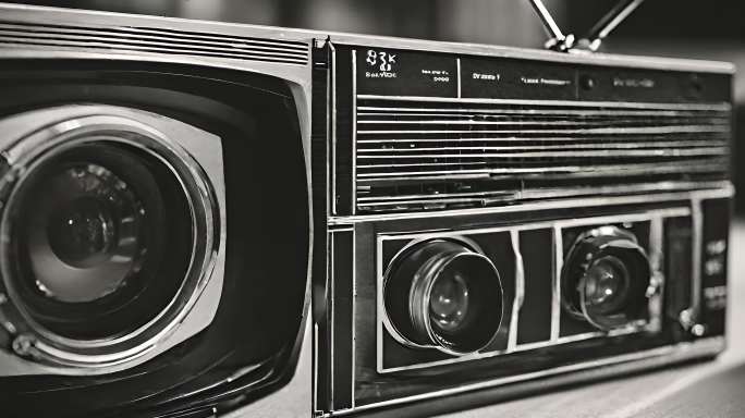 老旧电视机收音机视频素材