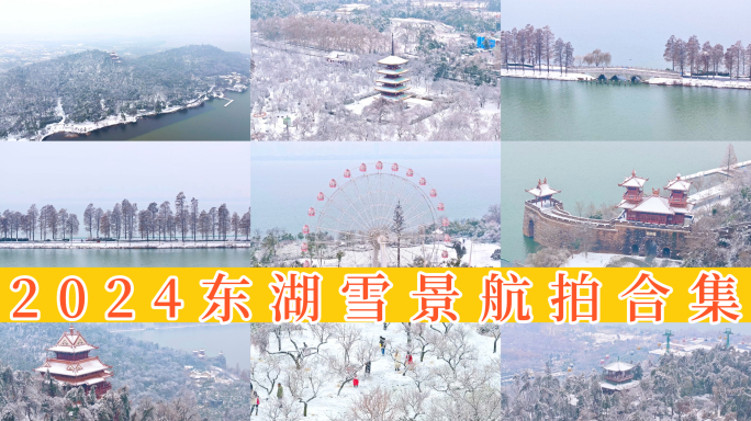 【45元】东湖雪景航拍合集 28组镜头