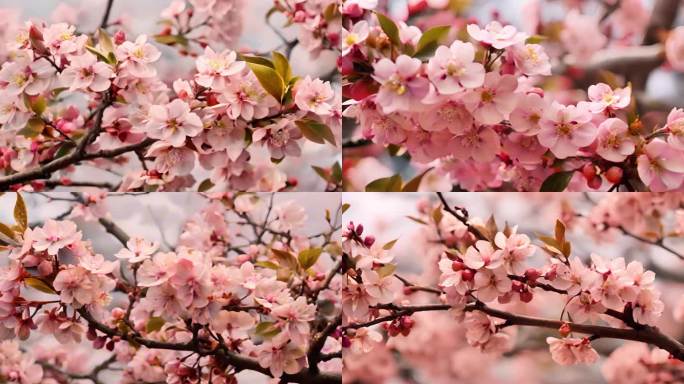 春天桃花朵朵开盛开风光大屏