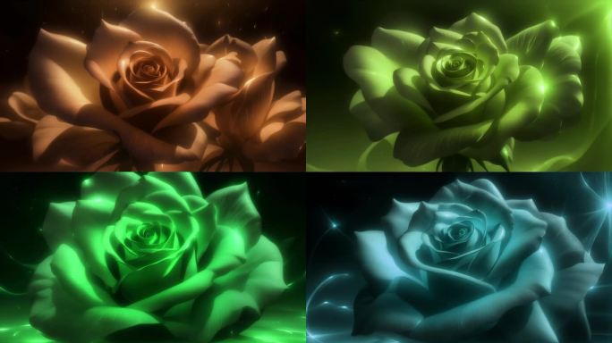 【4k原创】一朵炫酷多彩玫瑰
