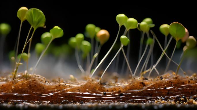 微观植物生长