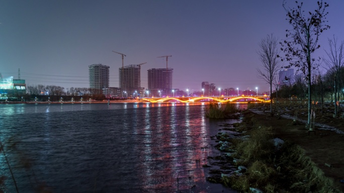 北京通州运河夜景