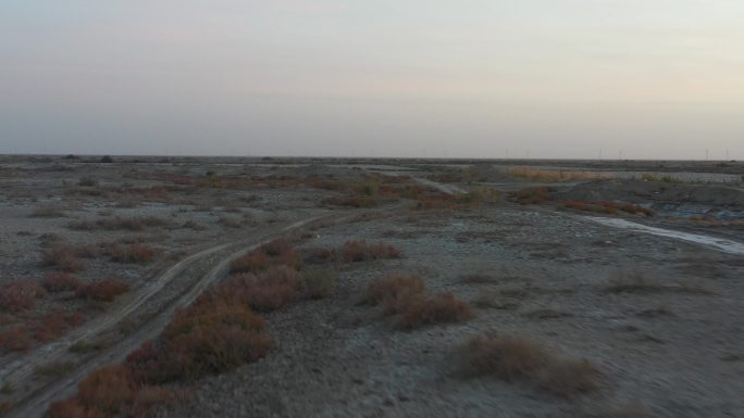 航拍新疆荒漠戈壁