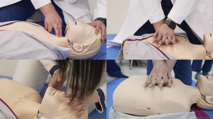 胸外按压心肺复苏AED急救抢救培训合集2