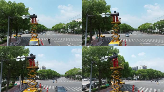 现代城市路面信号灯安装维修