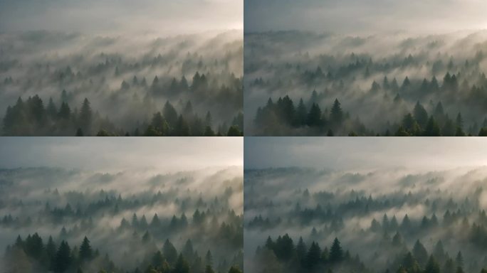 丛林中的迷雾雾气惊悚