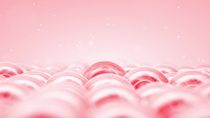 微观粉色细胞分子分裂 化妆品美容护肤广告