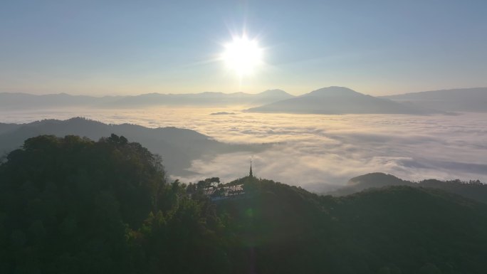 景迈山大金塔云海日出