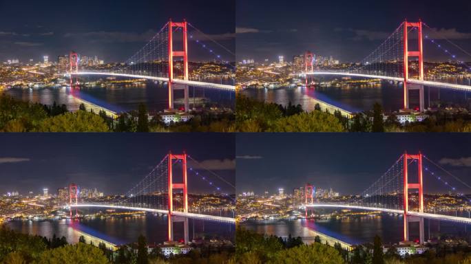T/L暮光挂毯:7月15日殉道者大桥和海洋之美，充满活力的延时色彩