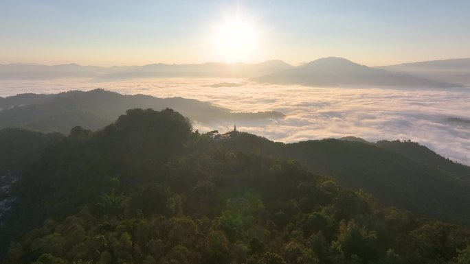 景迈山大金塔云海日出