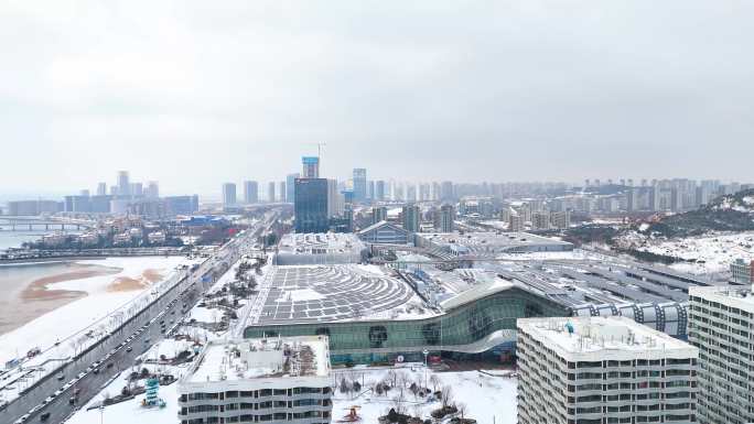 大雪后的青岛西海岸