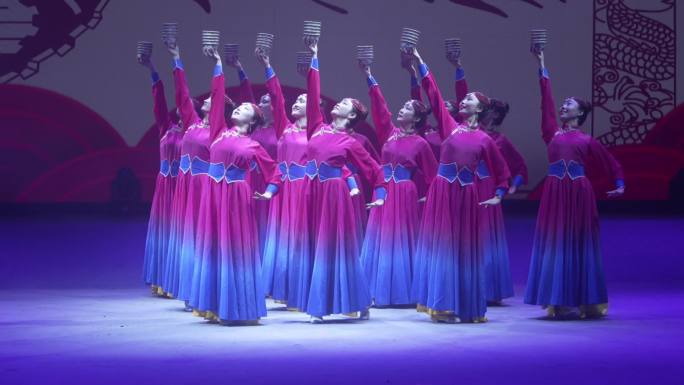 蒙古族顶碗舞 舞台表演 文化节 艺术