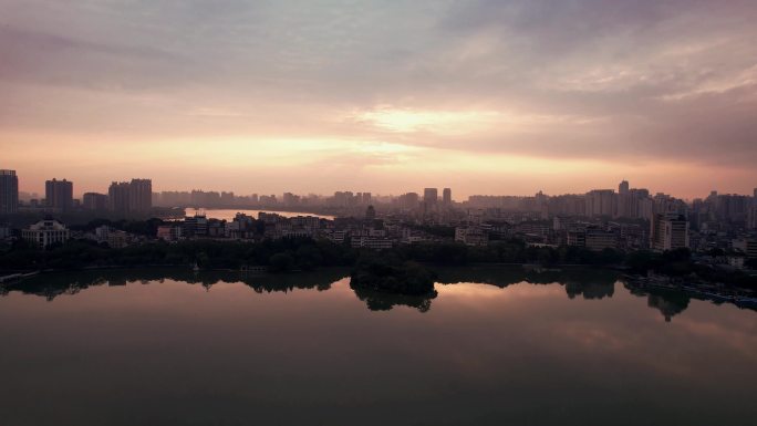 惠州清晨日出航拍