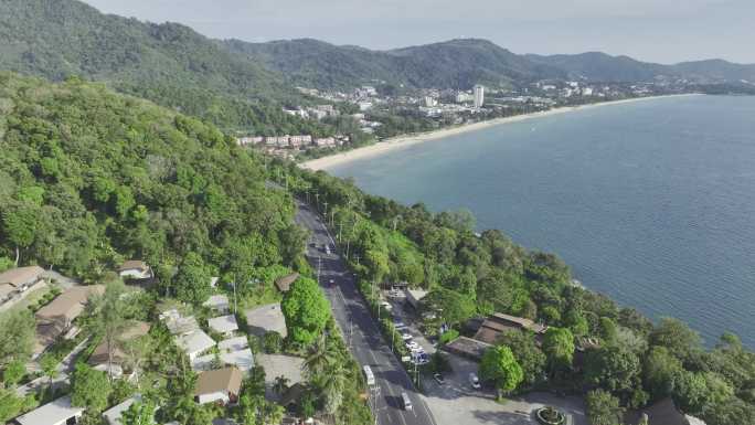 HDR泰国普吉岛芭东海滩航拍自然景观