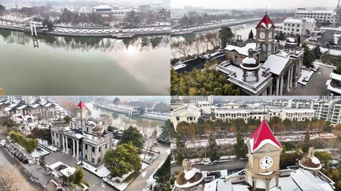 李宗仁史料馆（台儿庄老火车站旧址）雪景