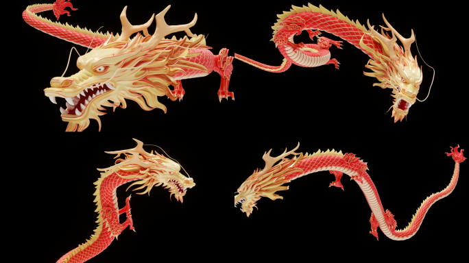 4K中国新年国潮龙通道视频3