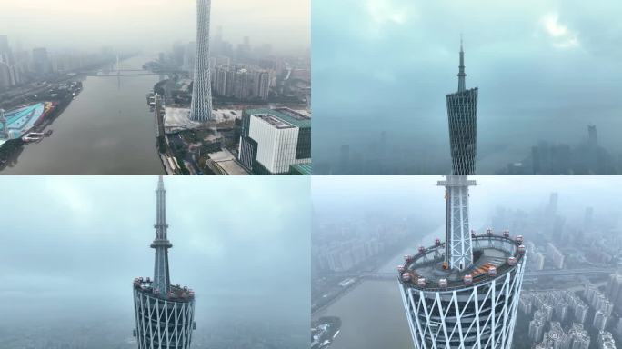 迷雾中的广州塔
