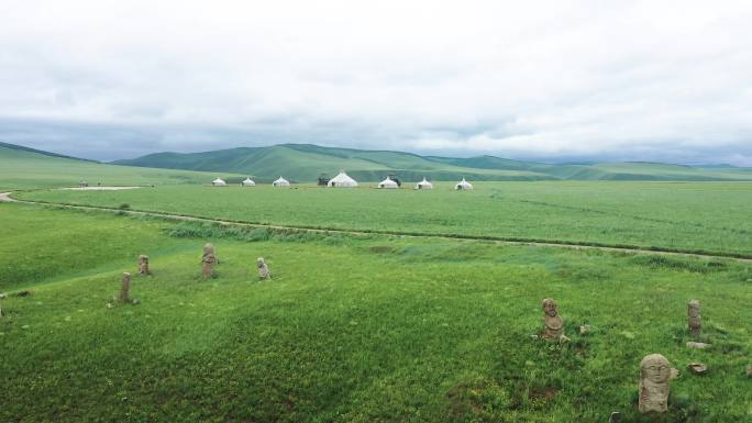 神秘的草原石人 蒙古大营
