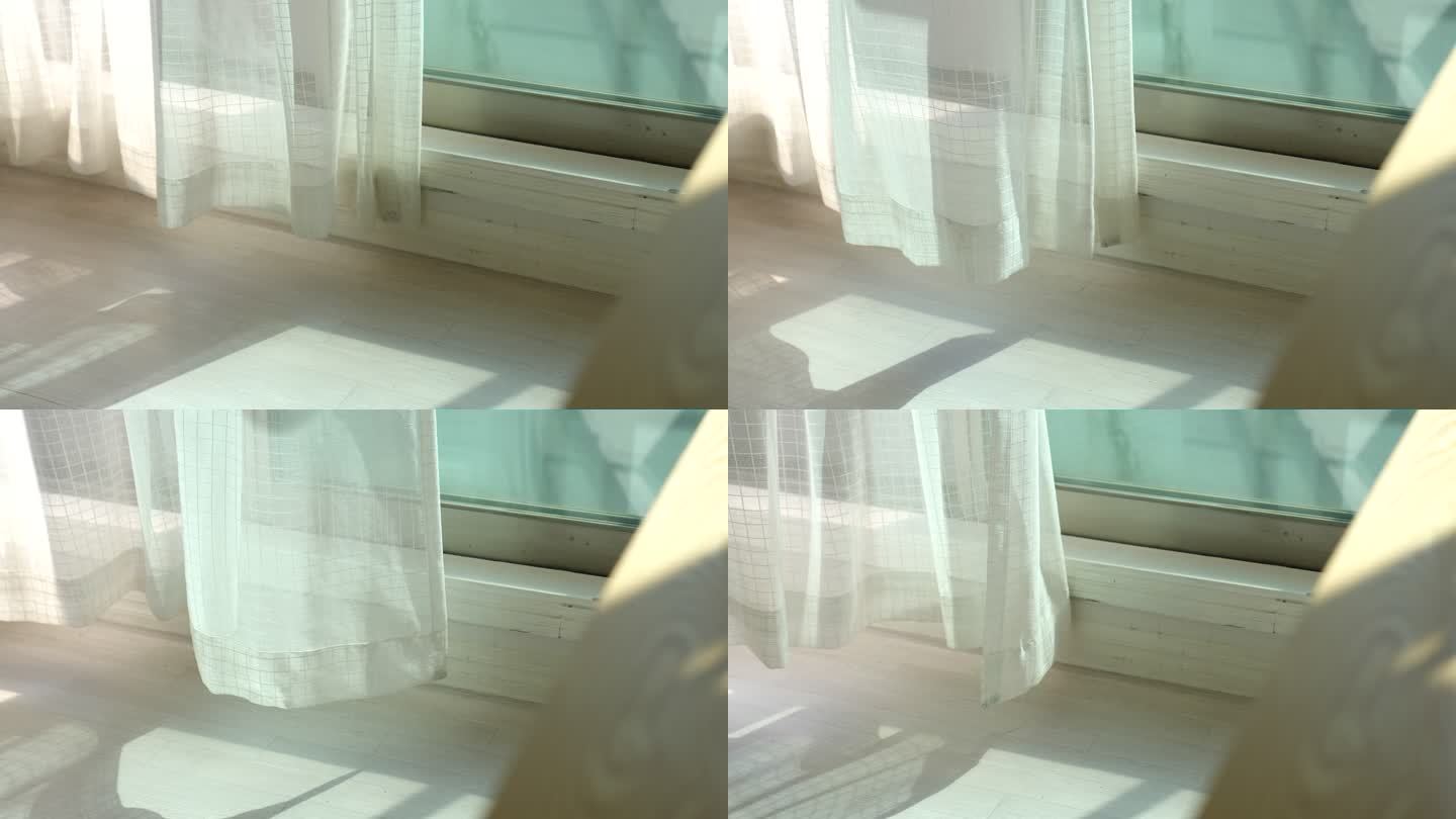 4K 100帧 窗帘 室内 阳光 变焦