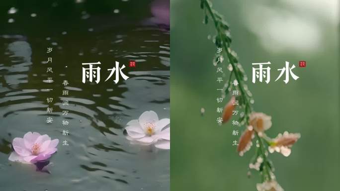 谷雨 雨水 雨水节气 惊蛰 雨水竖版